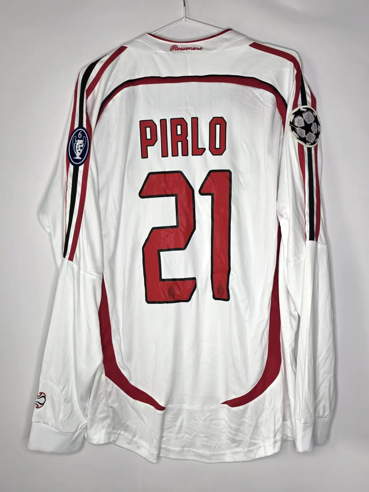 AC Milan 2007-Inspired Pirlo 21 European Away Retro Jersey back view