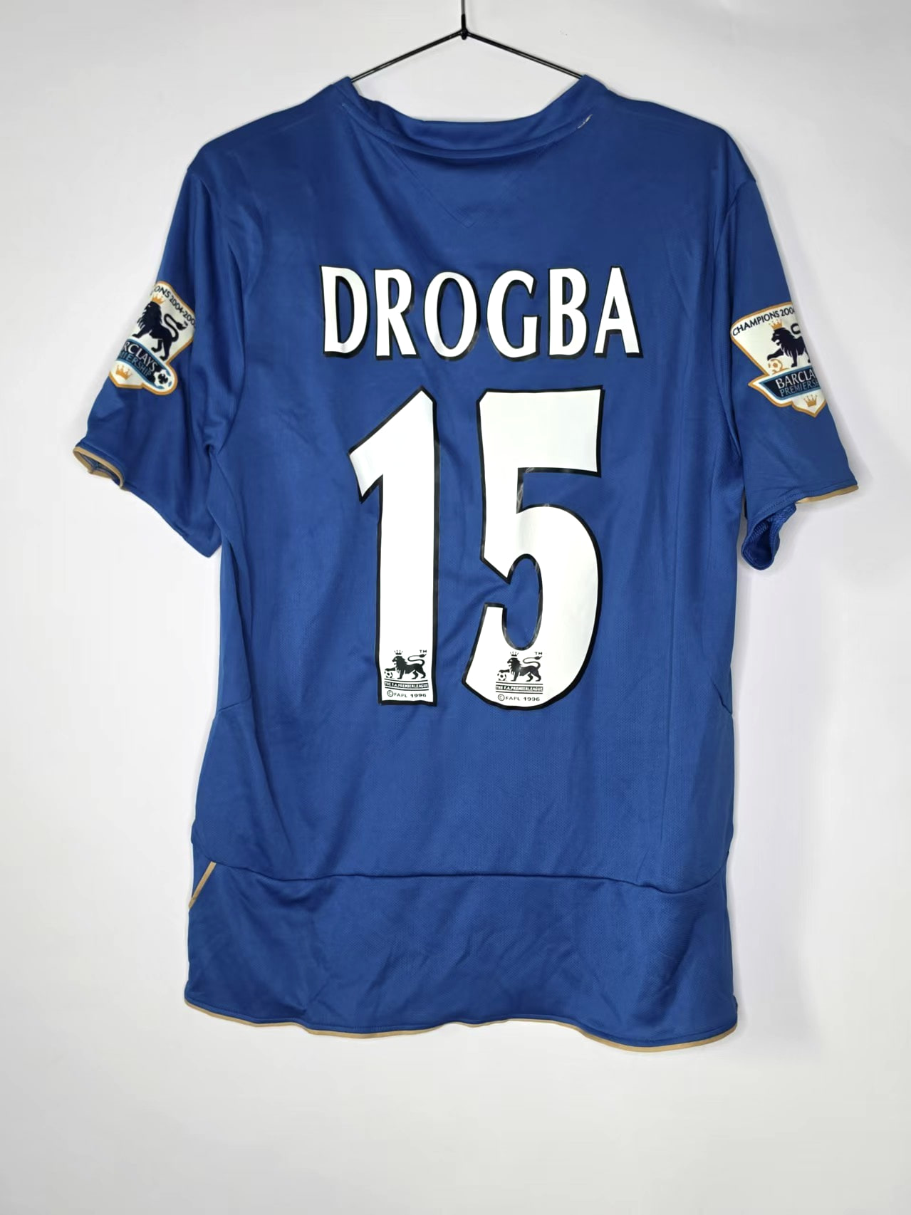 Chelsea 2005/06-Inspired Drogba 15 Centenary Retro Jersey back view