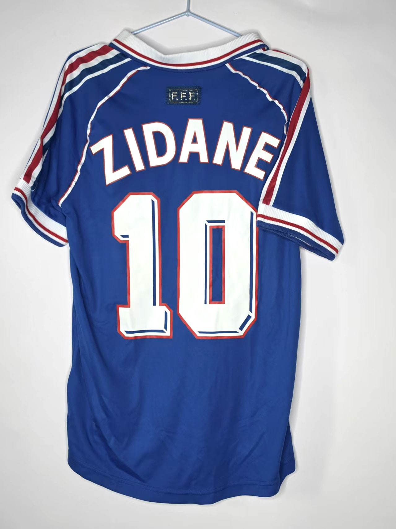 France 1998-Inspired Zidane 10 Home Retro Jersey back view