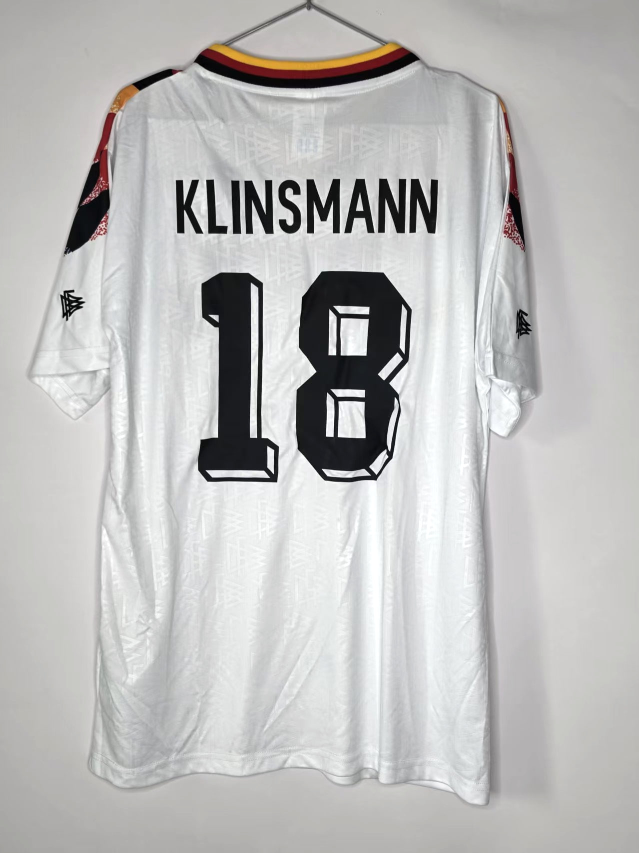 Germany 1990-Inspired Klinsmann 18 Home Retro Jersey back view