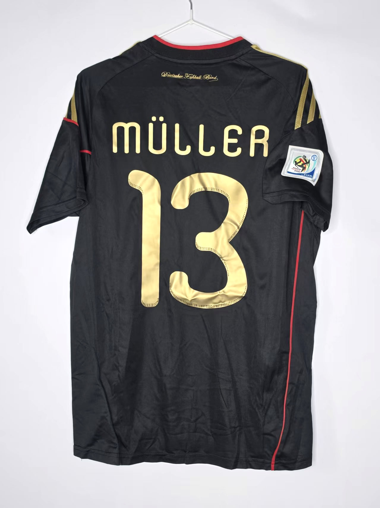 Germany 2010-Inspired Müller 13 Away Retro Jersey back view
