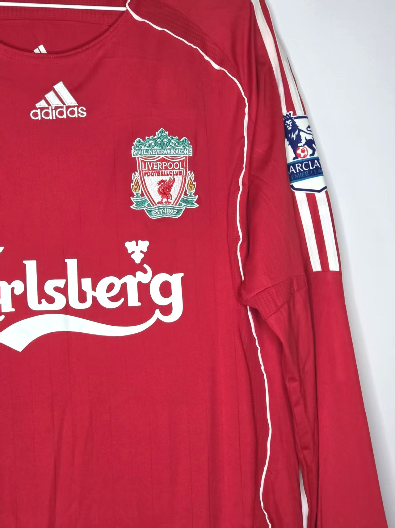 Liverpool 2007/08-Inspired Gerrard #8 Long-Sleeve Retro Jersey