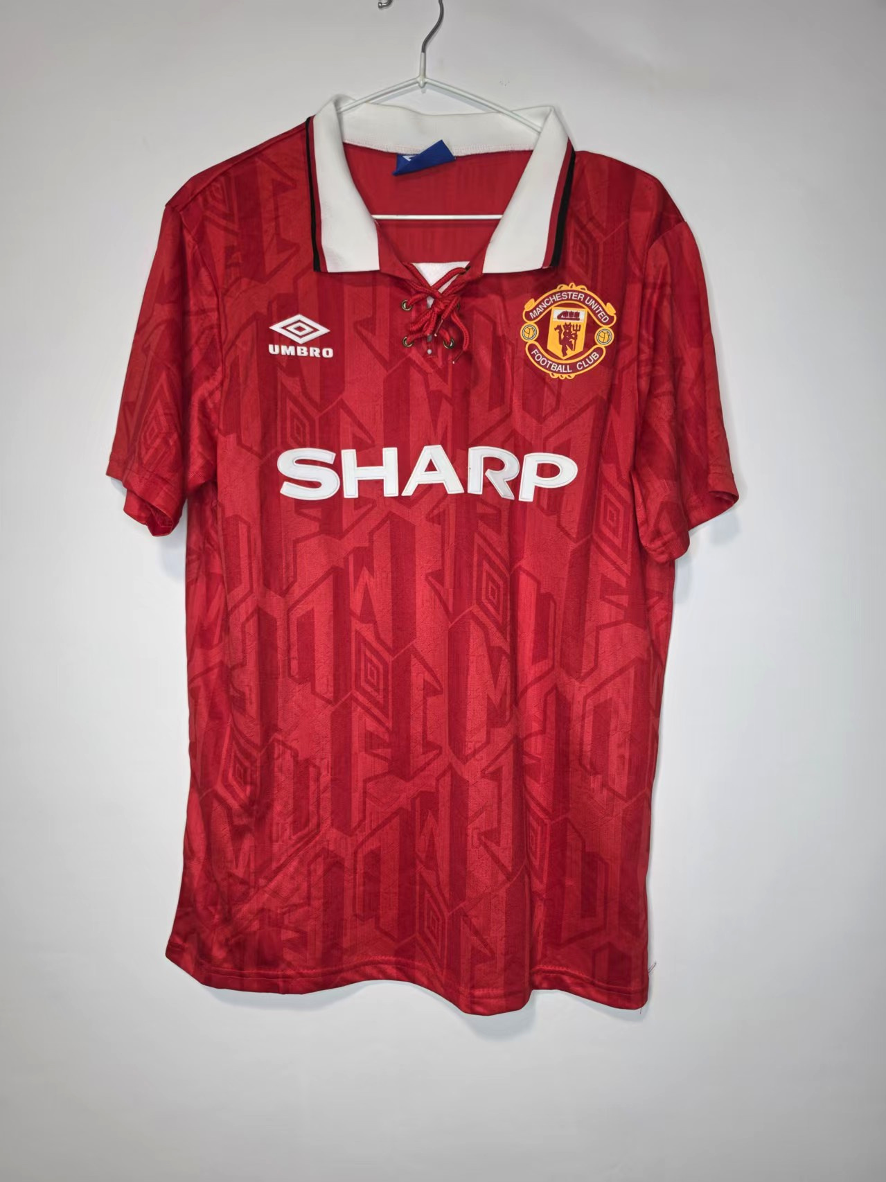 Manchester United 1992/94 Home Lace-Neck Jersey front view
