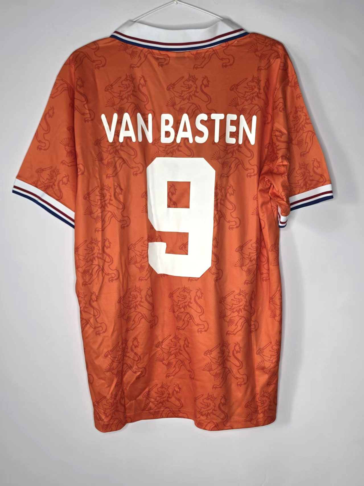 Netherlands 1988-Inspired Van Basten 9 Home Retro Jersey back view