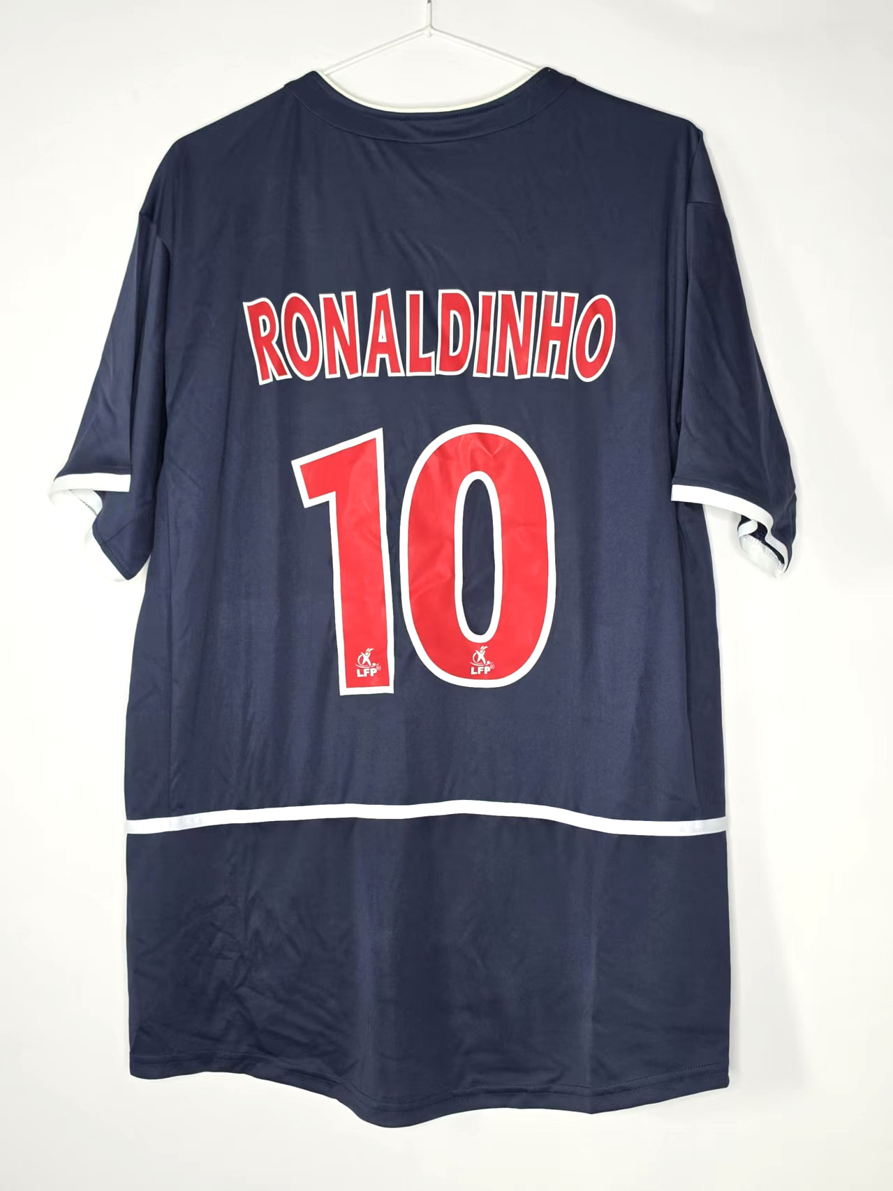 Paris Saint-Germain 2001/02-Inspired Ronaldinho 10 Home Retro Jersey back view