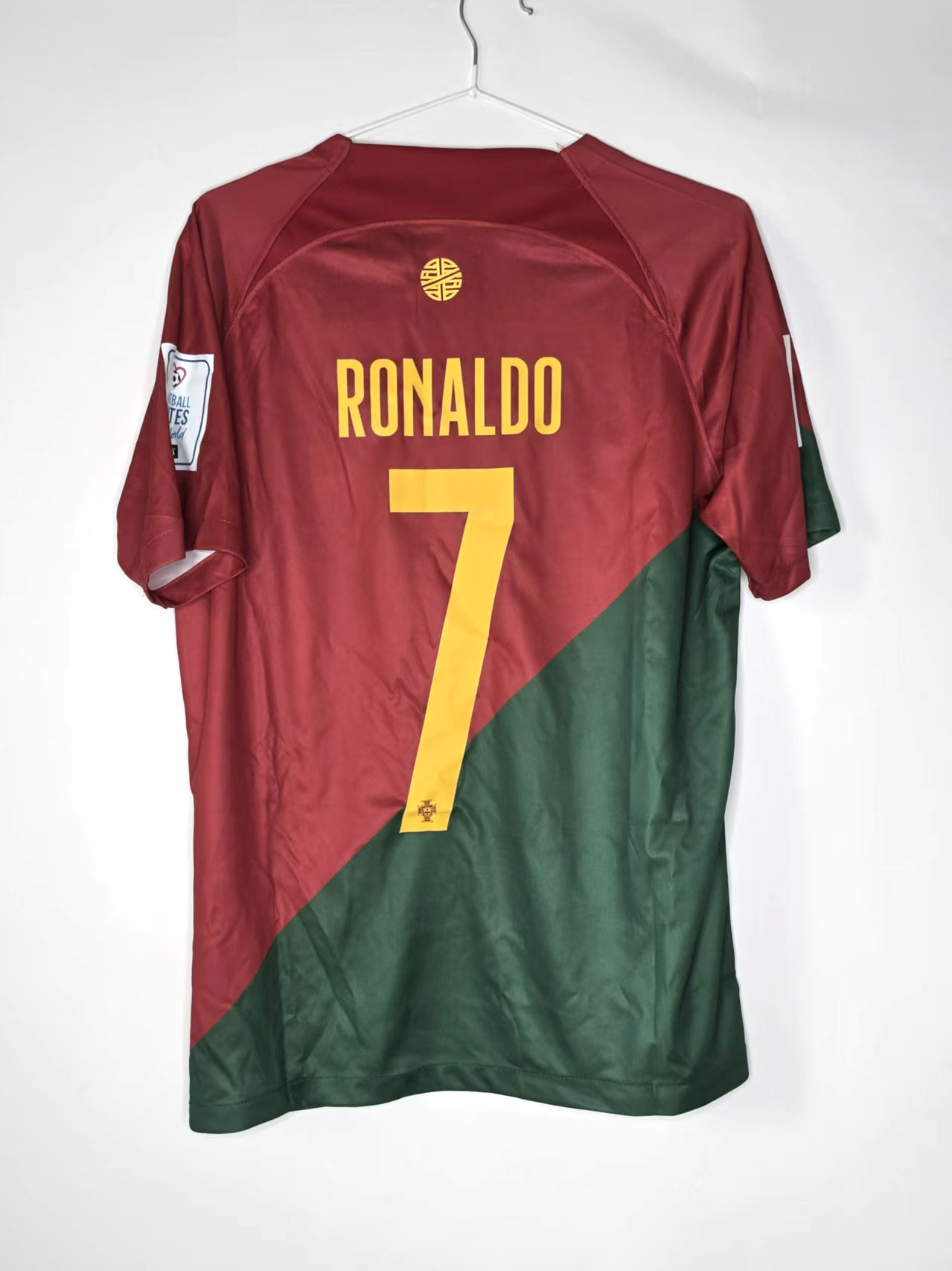 Portugal 2022-Inspired Ronaldo 7 Home Retro Jersey back view