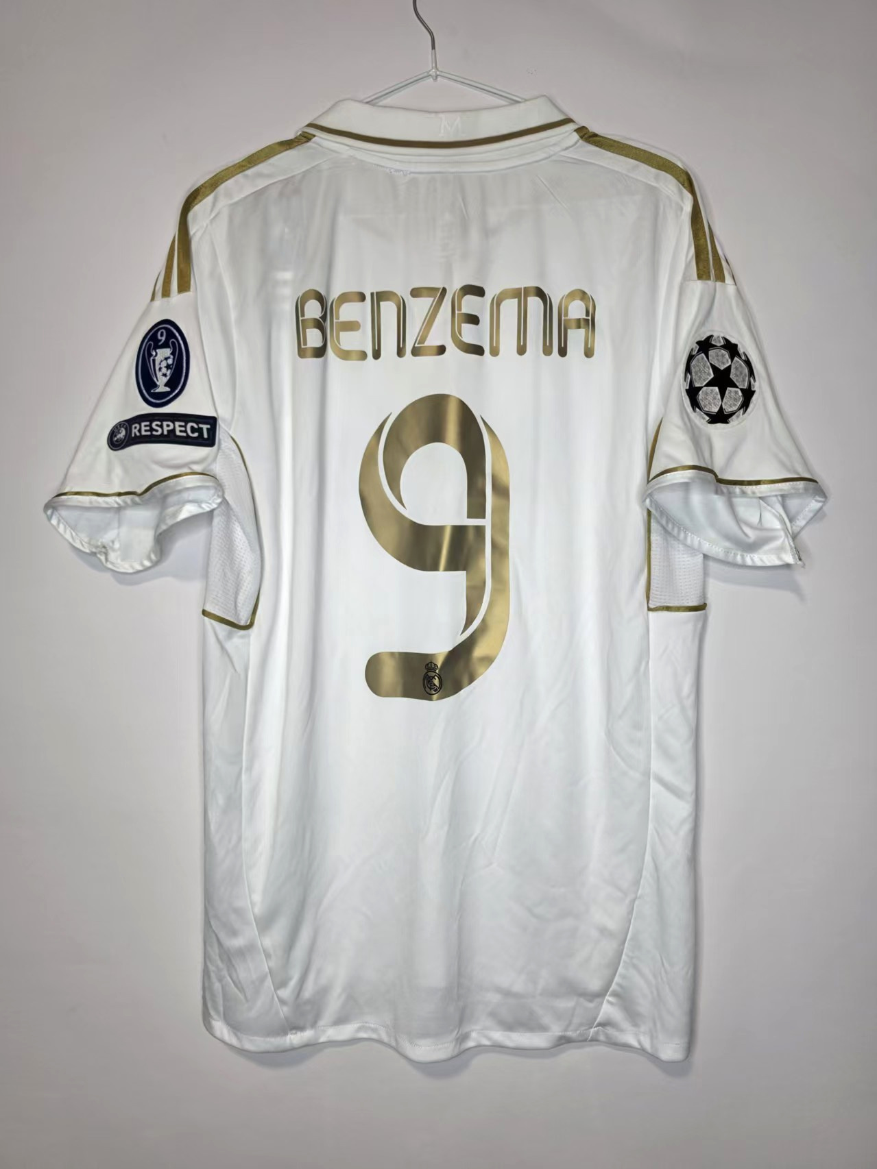Real Madrid 2011/12 Benzema #9 Home Jersey back view