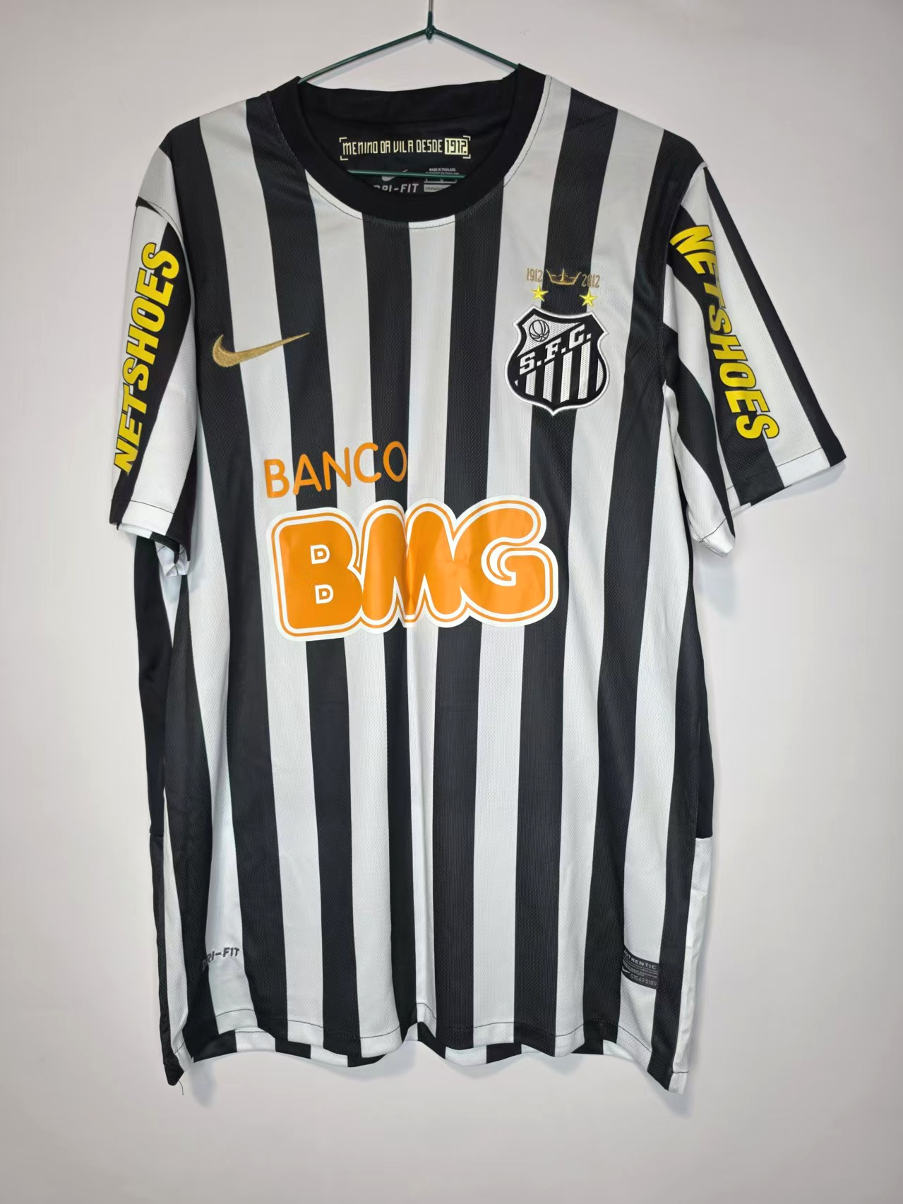 Santos 2012 Neymar Jr #11 Centenary Home Jersey