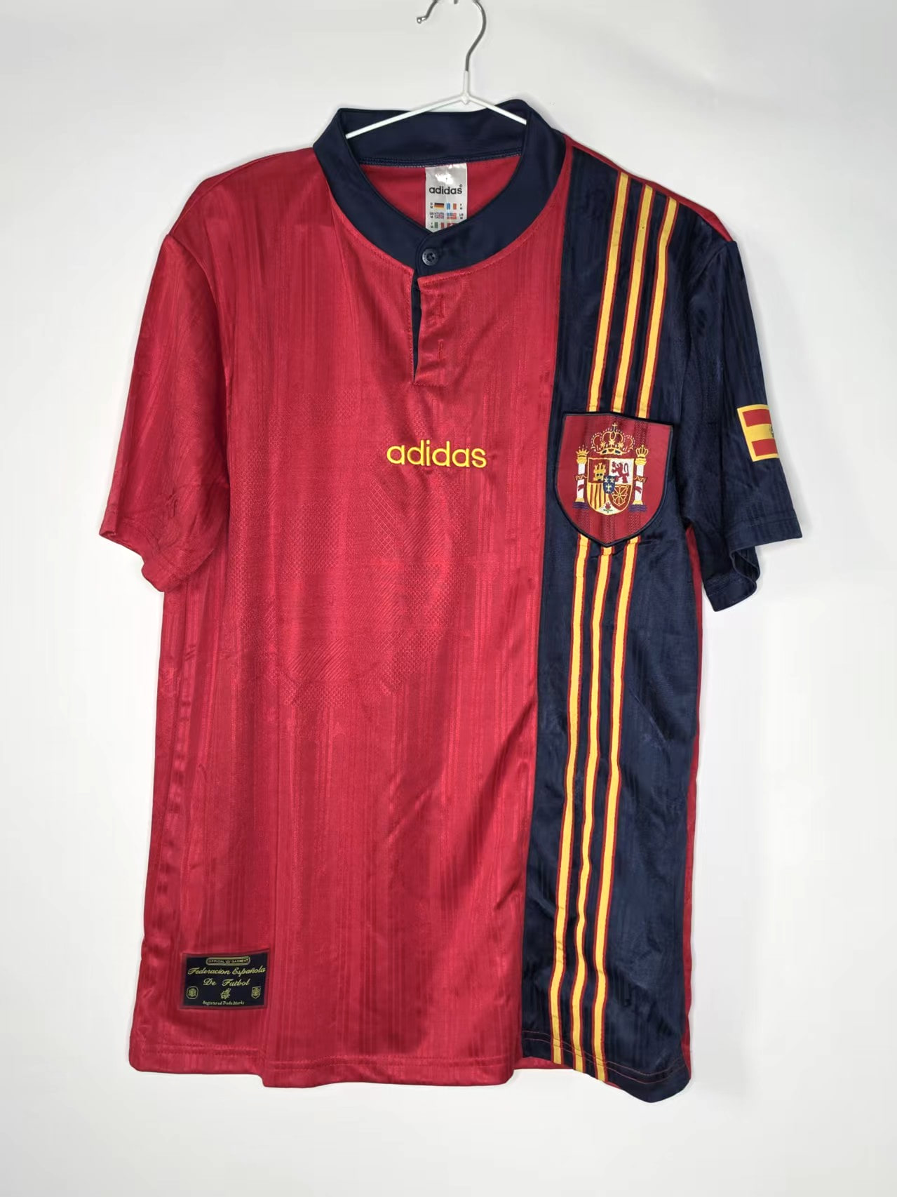 Spain 1998-Inspired Home Retro Jersey front view