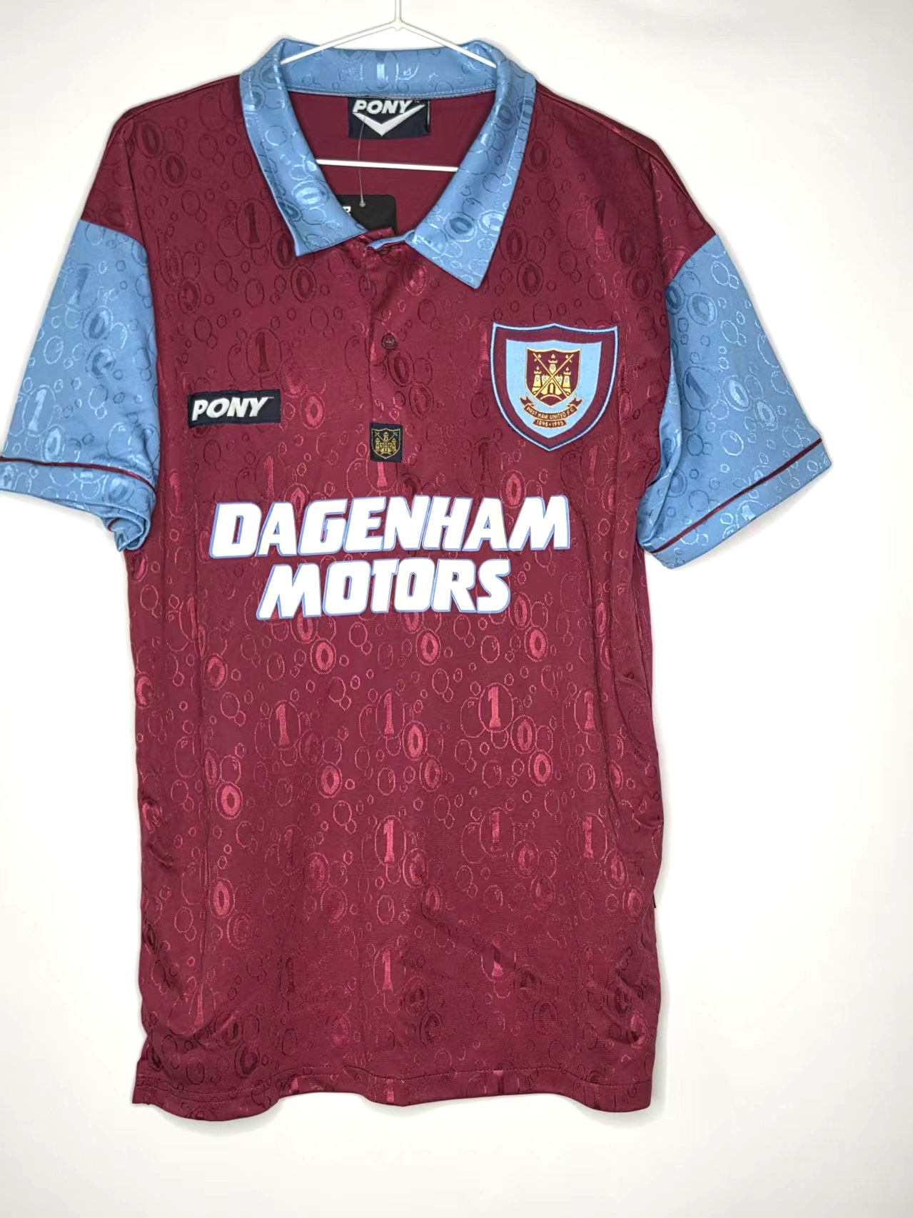 West Ham 1995/96-Inspired Claret Home Retro Jersey front view